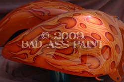 airbrush painted flames