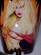 custom airbrush paint motorcycle design sexy blonde