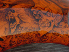 motorcycle design orange skulls