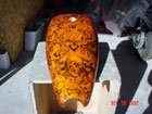 motorcycle design orange skulls tank