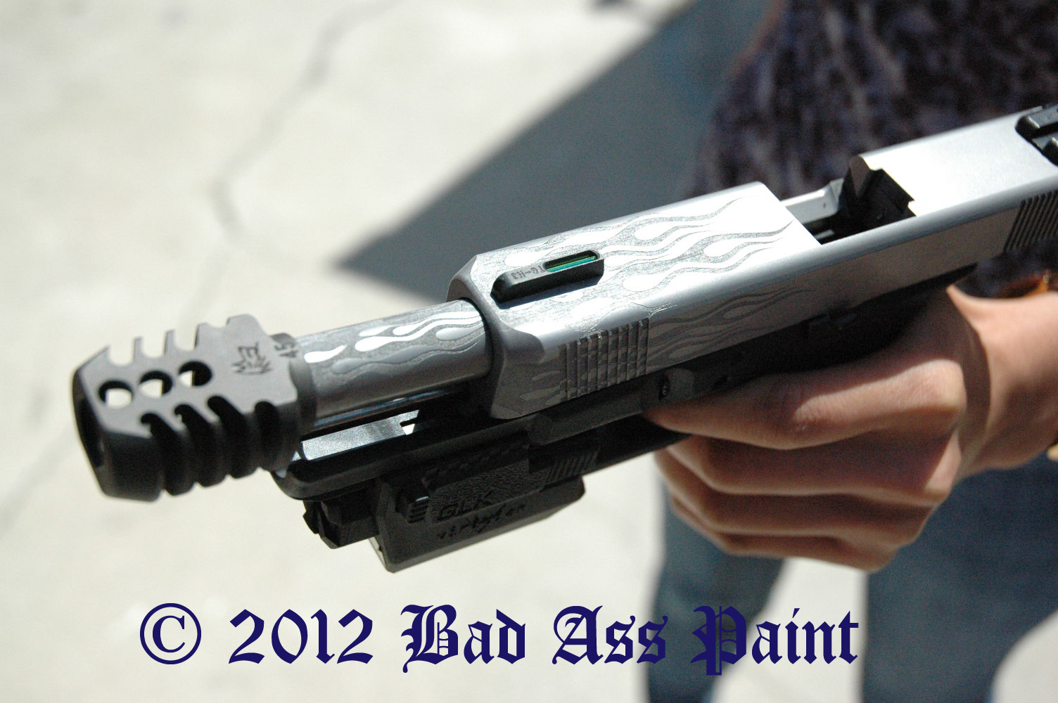 Custom painted firearms by Bad Ass Paint