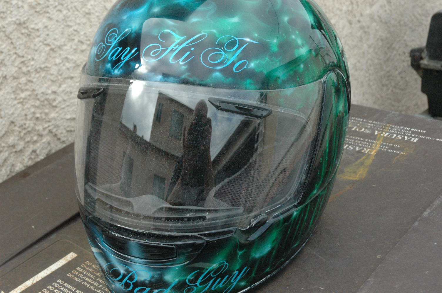 Custom airbrush paint motorcycle helmets for sale by Bad Ass Paint